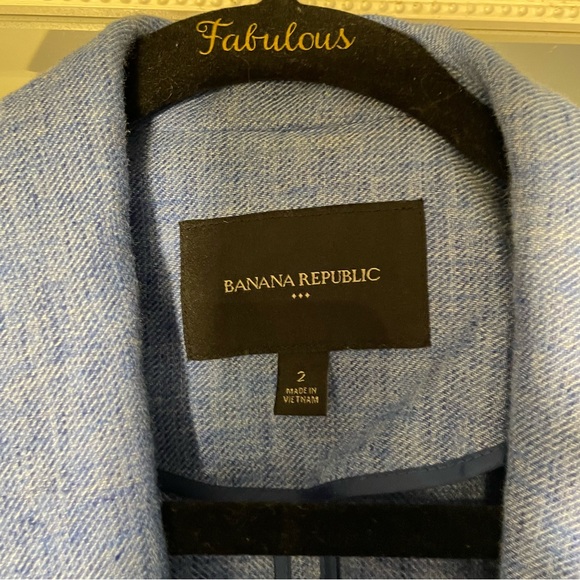 Banana Republic Blue Blazer Jacket - with wrap tie waist - Picture 4 of 5